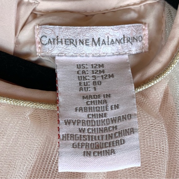 Catherine Malandrino Girls Special Occasion Fancy Dress Pink Blush Embroidered - Picture 6 of 11